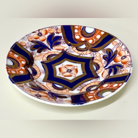 19th Century Antique Gaudy Welsh Hexagon Pattern Miniature Luster Child’s Plate - Picture 14 of 16